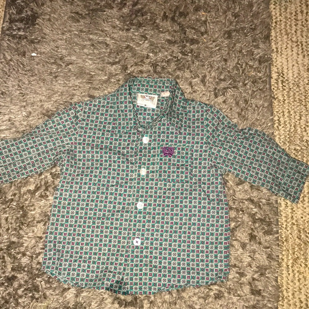 CINCH baby boy cowboy geo print, long sleeve